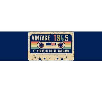 1945 Vintage Cassette Tape 77th Birthday Bumper Sticker