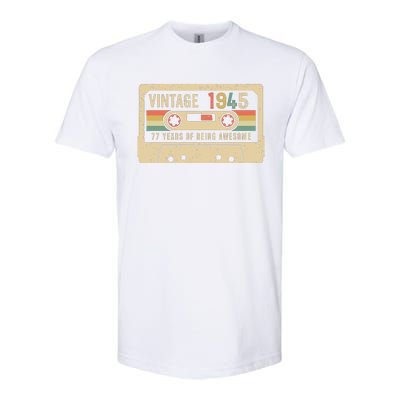 1945 Vintage Cassette Tape 77th Birthday Softstyle® CVC T-Shirt