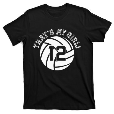 12 Volleyball Player That's My Cheer Mom Dad Team Coach T-Shirt