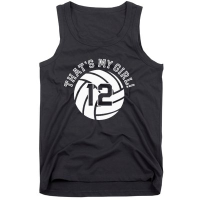 12 Volleyball Player That's My Cheer Mom Dad Team Coach Tank Top