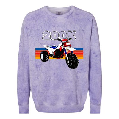 1985 Vintage Retro Three Wheeler Atv Atc 200x Colorblast Crewneck Sweatshirt