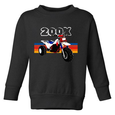 1985 Vintage Retro Three Wheeler Atv Atc 200x Toddler Sweatshirt