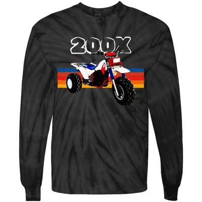 1985 Vintage Retro Three Wheeler Atv Atc 200x Tie-Dye Long Sleeve Shirt