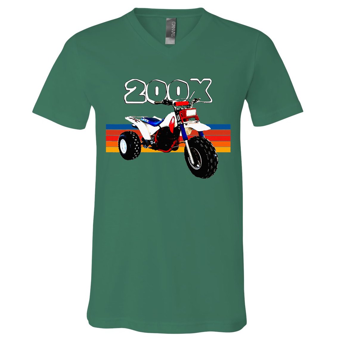 1985 Vintage Retro Three Wheeler Atv Atc 200x V-Neck T-Shirt