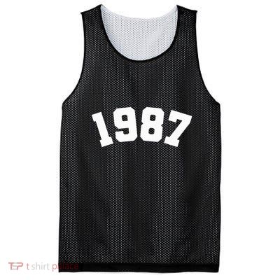 1987 Varsity Vintage College Style 37th Birthday Mesh Reversible Basketball Jersey Tank