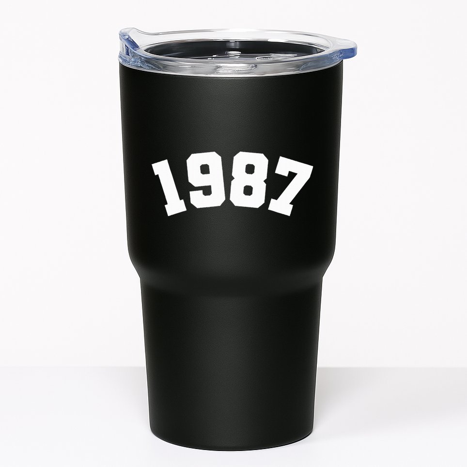 1987 Varsity Vintage College Style 37th Birthday Tumbler