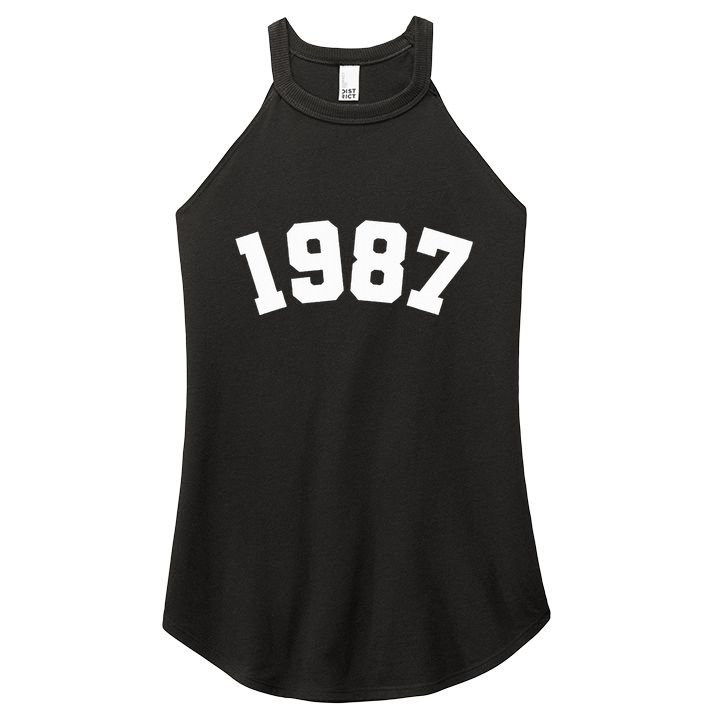 1987 Varsity Vintage College Style 37th Birthday Women's Perfect Tri Rocker Tank
