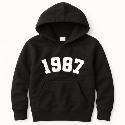 1987 Varsity Vintage College Style 37th Birthday Kids Hoodie