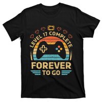 17Th Wedding Anniversary Video Gamer Level 17 Complete T-Shirt