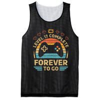 17Th Wedding Anniversary Video Gamer Level 17 Complete Mesh Reversible Basketball Jersey Tank