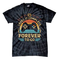 17Th Wedding Anniversary Video Gamer Level 17 Complete Tie-Dye T-Shirt