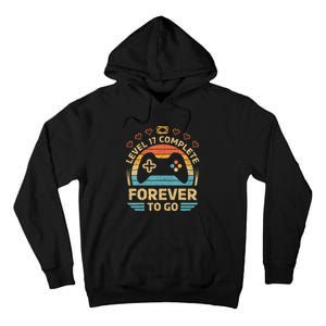 17Th Wedding Anniversary Video Gamer Level 17 Complete Tall Hoodie