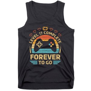 17Th Wedding Anniversary Video Gamer Level 17 Complete Tank Top