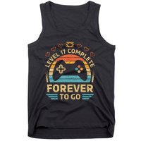 17Th Wedding Anniversary Video Gamer Level 17 Complete Tank Top