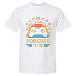 17Th Wedding Anniversary Video Gamer Level 17 Complete Garment-Dyed Heavyweight T-Shirt