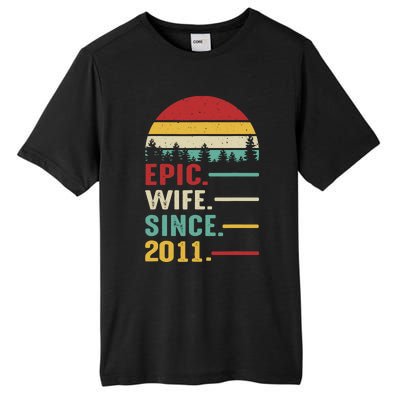 12th Wedding Anniversary For Her Epic Wife Since 2011 Tall Fusion ChromaSoft Performance T-Shirt