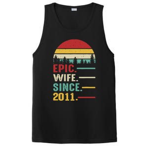 12th Wedding Anniversary For Her Epic Wife Since 2011 PosiCharge Competitor Tank