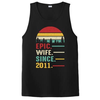 12th Wedding Anniversary For Her Epic Wife Since 2011 PosiCharge Competitor Tank