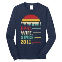 12th Wedding Anniversary For Her Epic Wife Since 2011 Long Sleeve Shirt