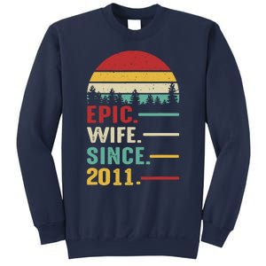 12th Wedding Anniversary For Her Epic Wife Since 2011 Sweatshirt