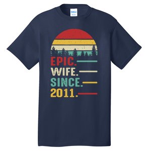 12th Wedding Anniversary For Her Epic Wife Since 2011 Tall T-Shirt