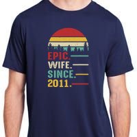 12th Wedding Anniversary For Her Epic Wife Since 2011 Adult ChromaSoft Performance T-Shirt