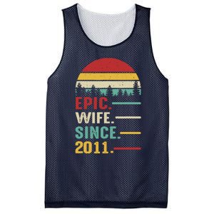 12th Wedding Anniversary For Her Epic Wife Since 2011 Mesh Reversible Basketball Jersey Tank