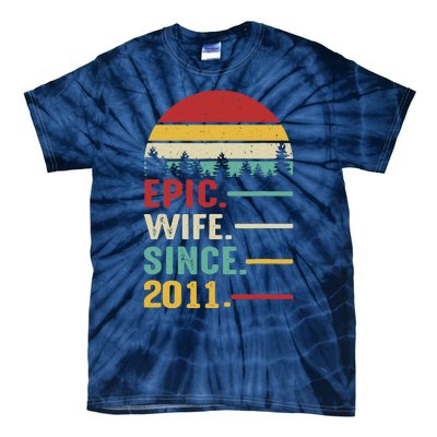 12th Wedding Anniversary For Her Epic Wife Since 2011 Tie-Dye T-Shirt