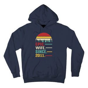 12th Wedding Anniversary For Her Epic Wife Since 2011 Tall Hoodie