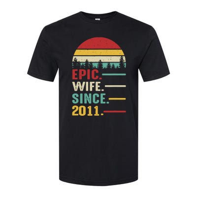 12th Wedding Anniversary For Her Epic Wife Since 2011 Softstyle CVC T-Shirt