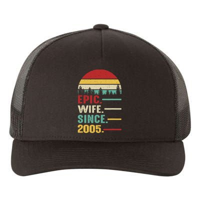 18th Wedding Anniversary For Her Epic Wife Since 2005 Yupoong Adult 5-Panel Trucker Hat