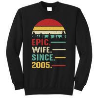 18th Wedding Anniversary For Her Epic Wife Since 2005 Sweatshirt