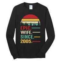 18th Wedding Anniversary For Her Epic Wife Since 2005 Tall Long Sleeve T-Shirt