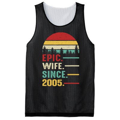 18th Wedding Anniversary For Her Epic Wife Since 2005 Mesh Reversible Basketball Jersey Tank