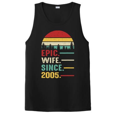 18th Wedding Anniversary For Her Epic Wife Since 2005 PosiCharge Competitor Tank