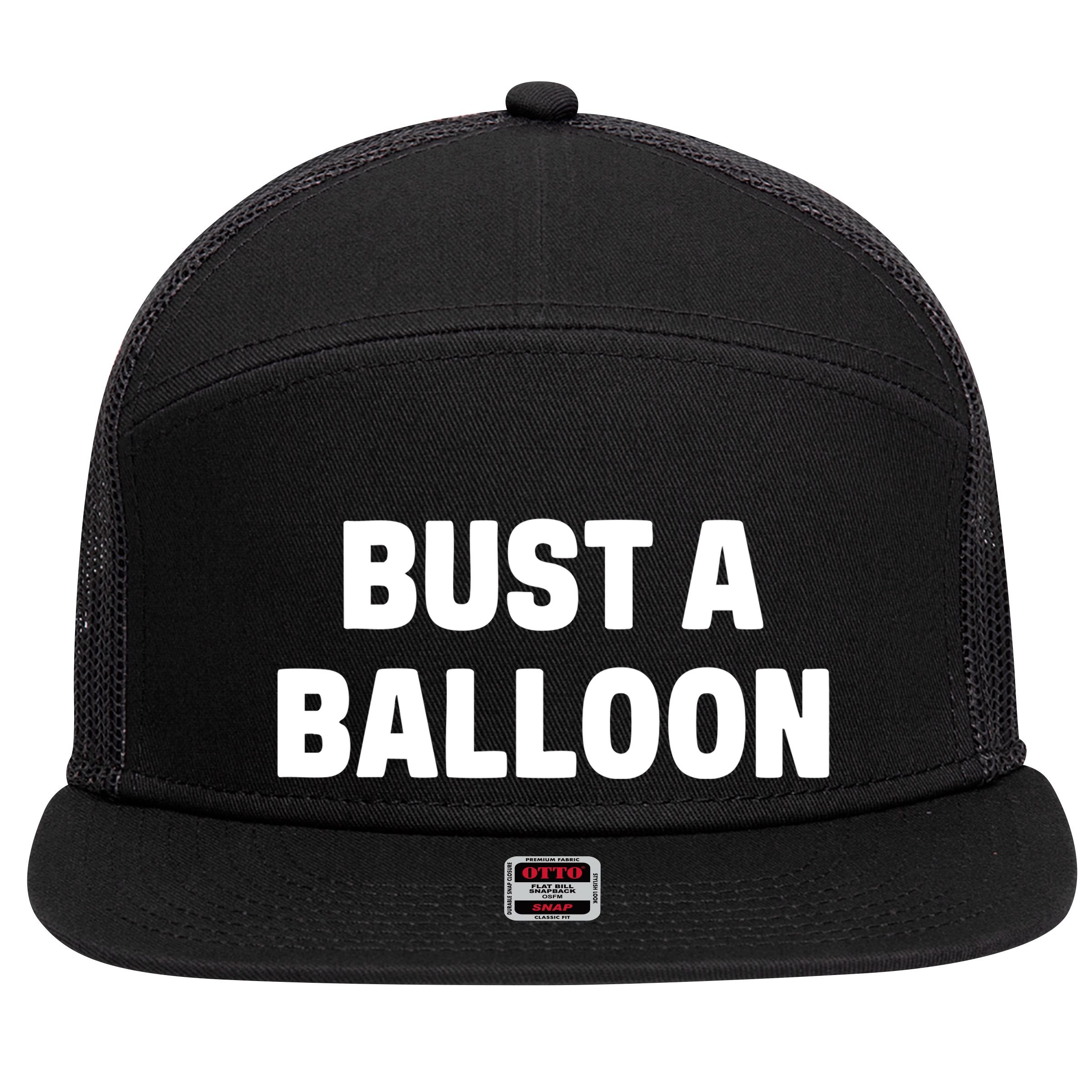 1yaszn Wearing Bust A Balloon 7 Panel Mesh Trucker Snapback Hat