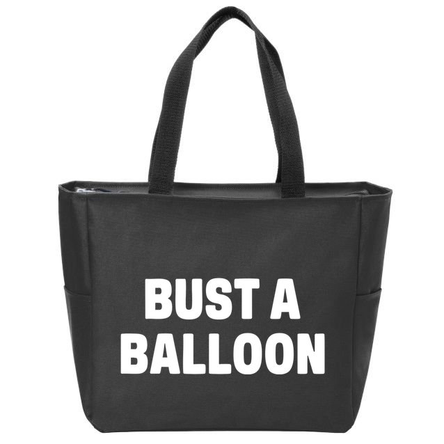 1yaszn Wearing Bust A Balloon Zip Tote Bag