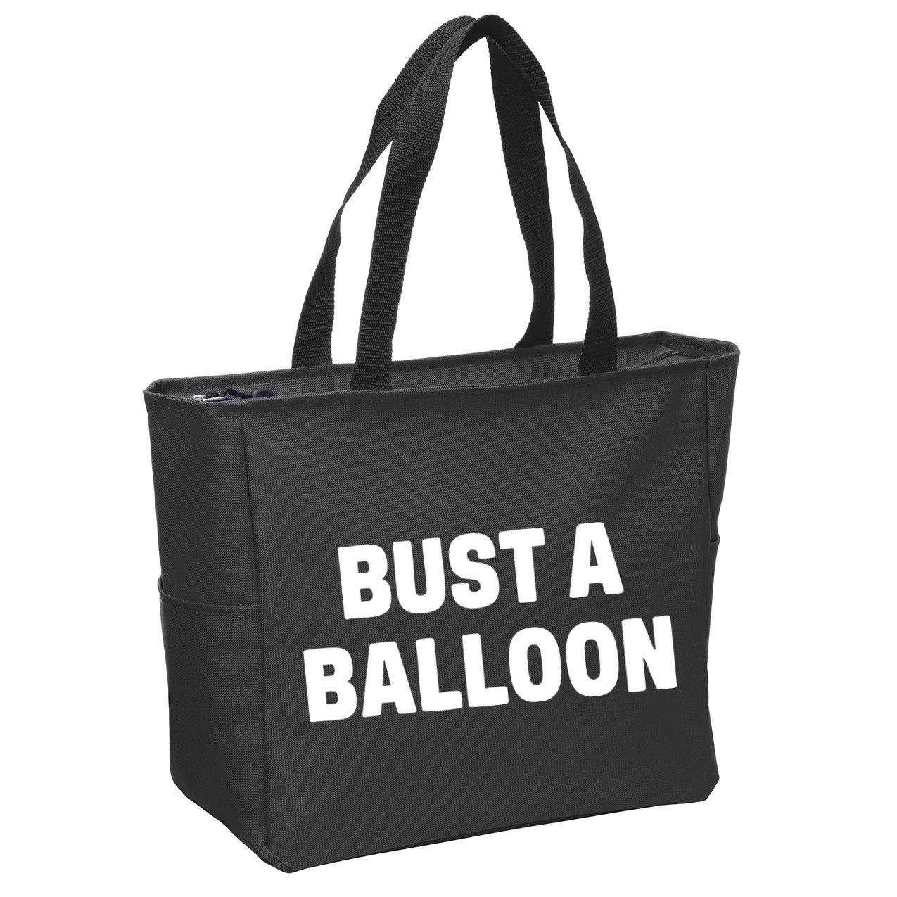 1yaszn Wearing Bust A Balloon Zip Tote Bag