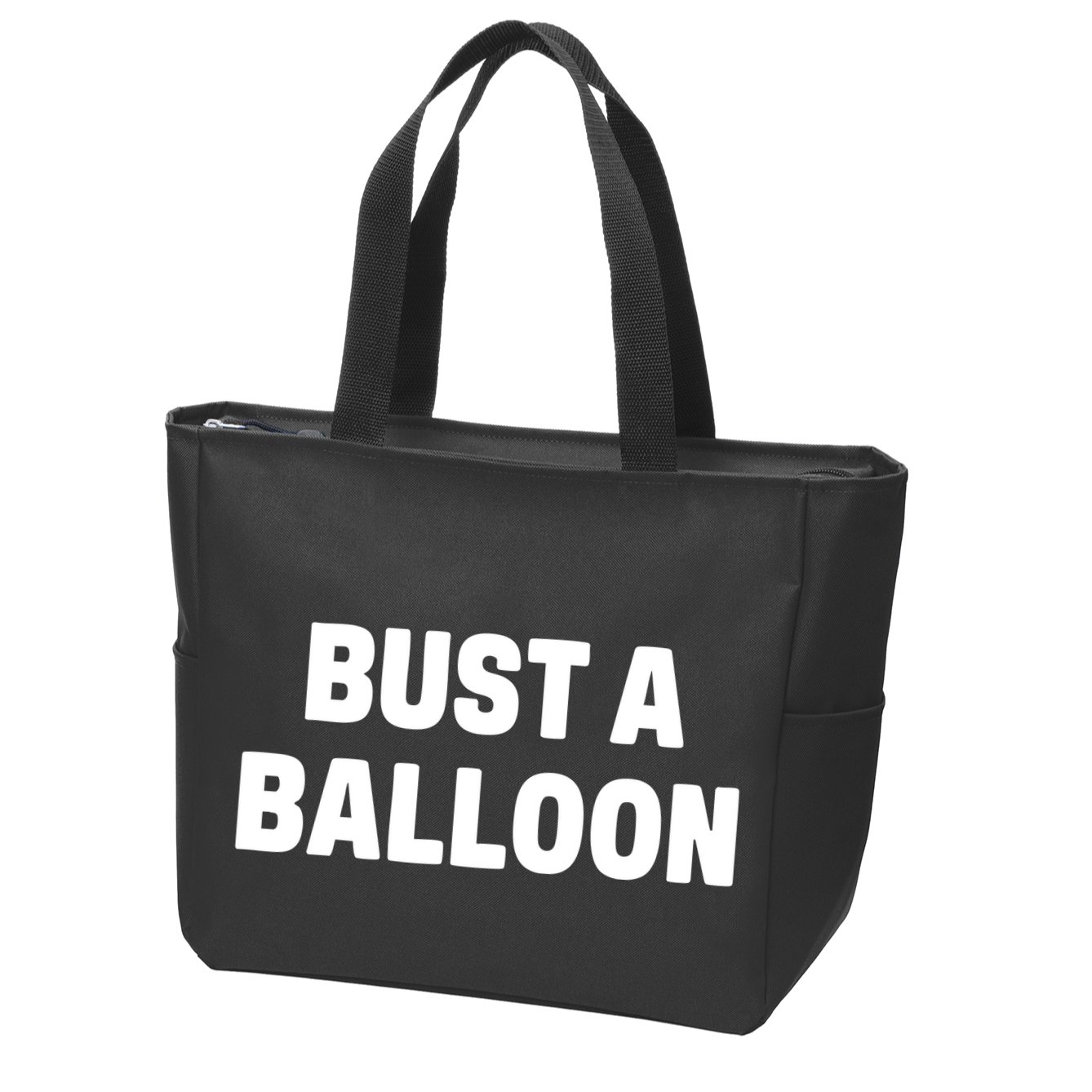 1yaszn Wearing Bust A Balloon Zip Tote Bag