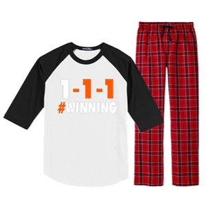 111 #Winning Cleveland Football Raglan Sleeve Pajama Set