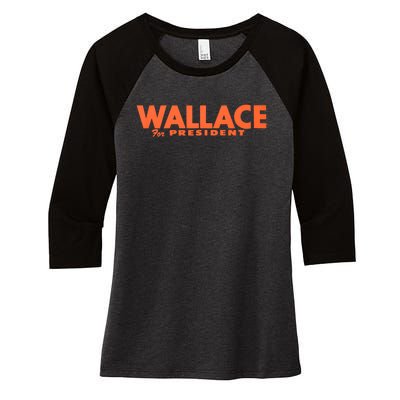 1968 Wallace For President Women's Tri-Blend 3/4-Sleeve Raglan Shirt