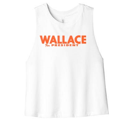 1968 Wallace For President Women's Racerback Cropped Tank