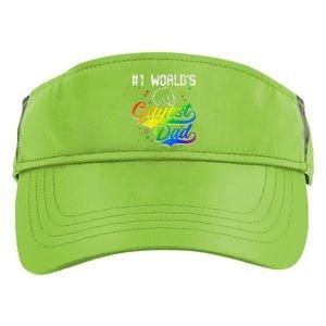 1 World's Gayest Dad Holiday Father Papa Pops Parent Hero Adult Drive Performance Visor