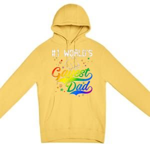 1 World's Gayest Dad Holiday Father Papa Pops Parent Hero Premium Pullover Hoodie