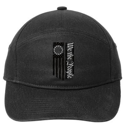 1776 We The People Betsy Ross Flag Patriotic Apparel 7-Panel Snapback Hat