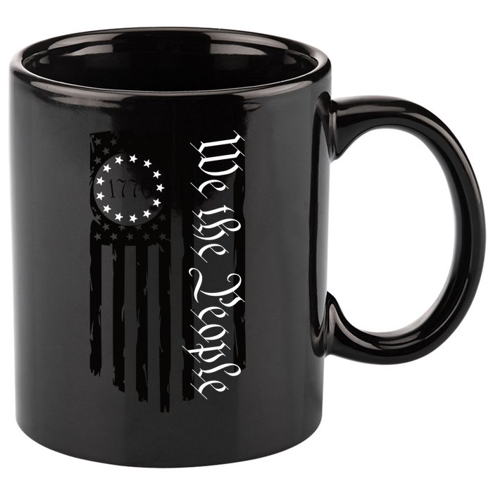1776 We The People Betsy Ross Flag Patriotic Apparel 11oz C Handle Ceramic Mug