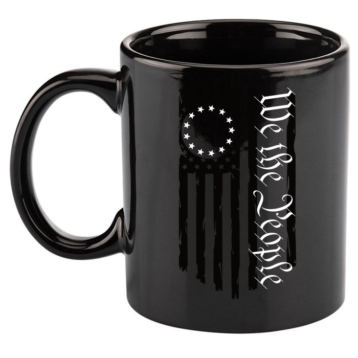 1776 We The People Betsy Ross Flag Patriotic Apparel 11oz C Handle Ceramic Mug
