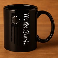 1776 We The People Betsy Ross Flag Patriotic Apparel 11oz C Handle Ceramic Mug