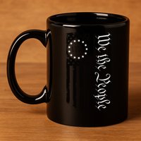 1776 We The People Betsy Ross Flag Patriotic Apparel 11oz C Handle Ceramic Mug
