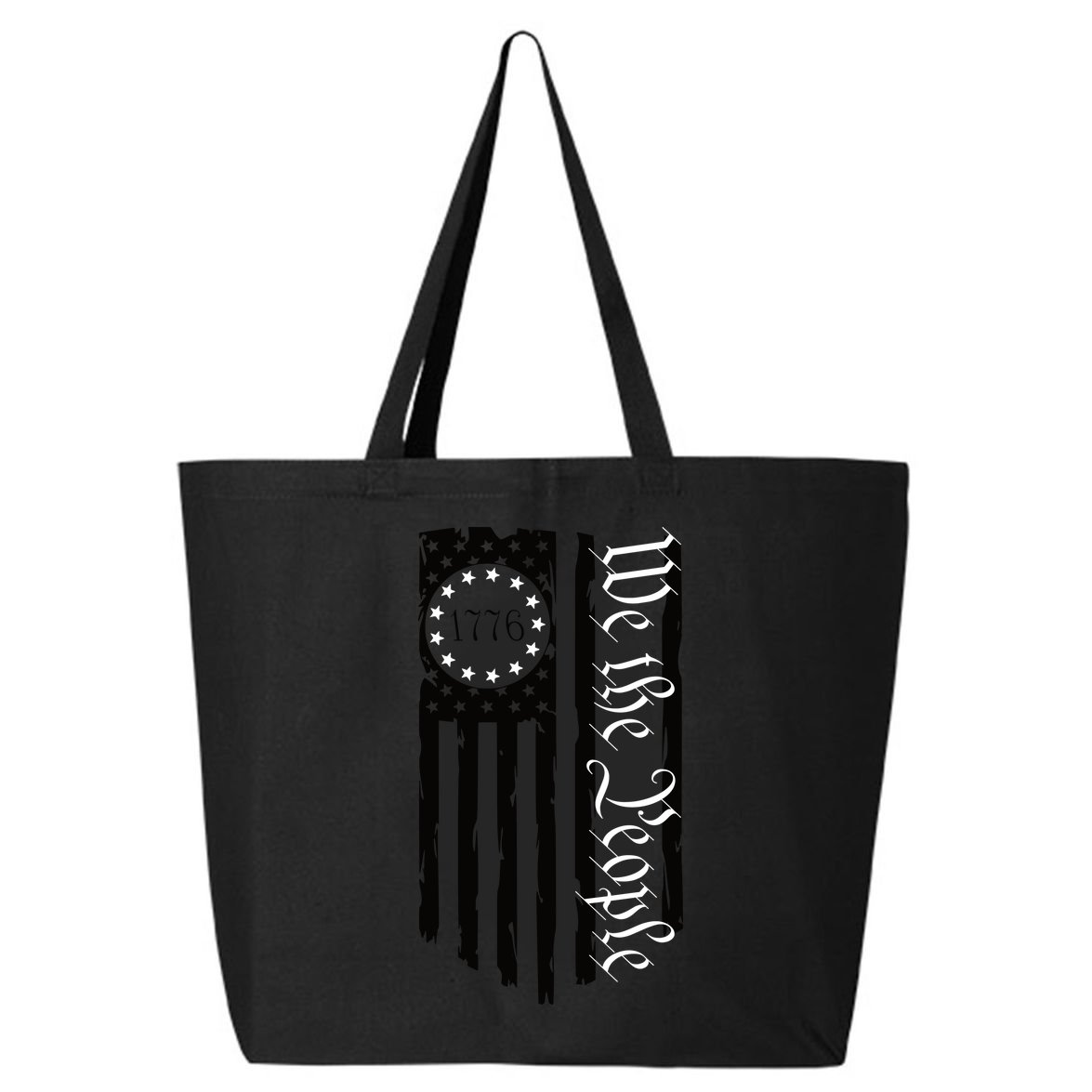 1776 We The People Betsy Ross Flag Patriotic Apparel 25L Jumbo Tote